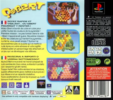 Q-bert (EU) box cover back